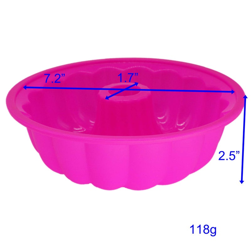 X-Haibei 8 Inch Fancy Round Donut Gelatin Jello Cake Chocolate Baking Silicone Mold - Image 4
